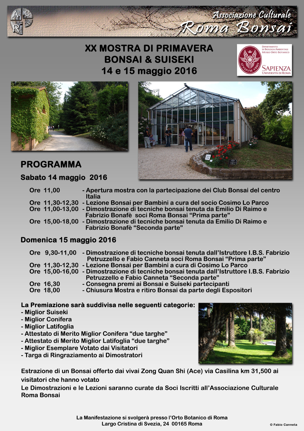Mostra Bonsai a Roma: Orto Botanico 2016