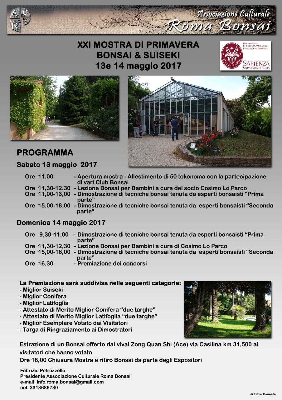 Mostra Bonsai a Roma: Orto Botanico 2017
