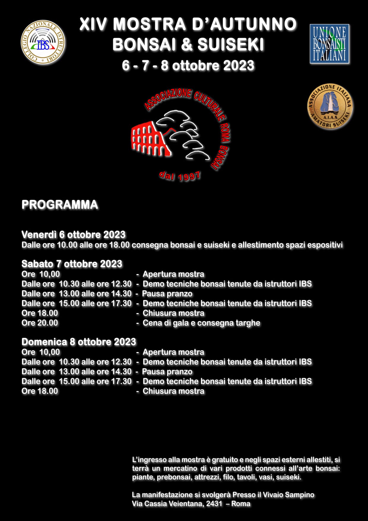 Programma Mostra Bonsai Suiseki Dimostrazioni Tecniche
