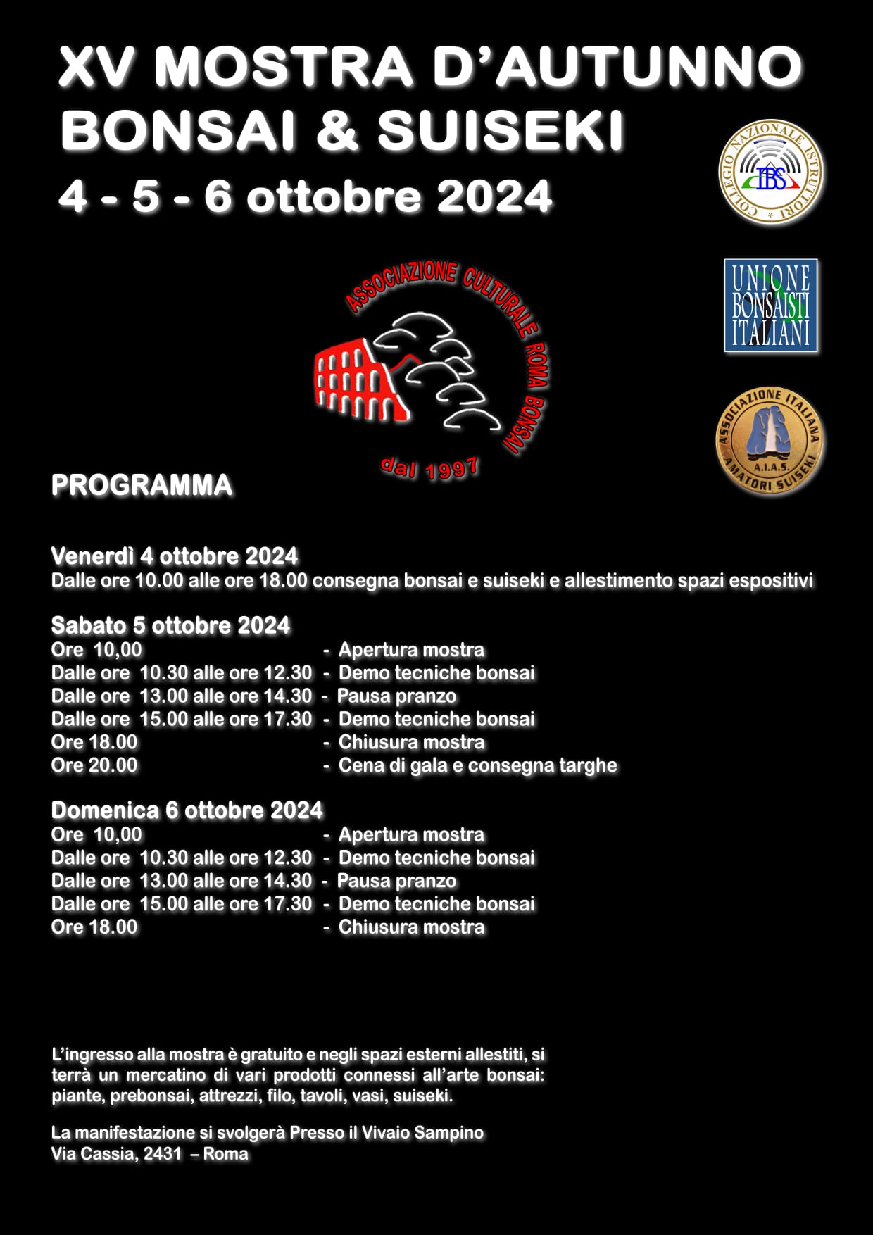 Programma Mostra Bonsai a Roma 2024 Programma Mostra Bonsai a Roma 2024