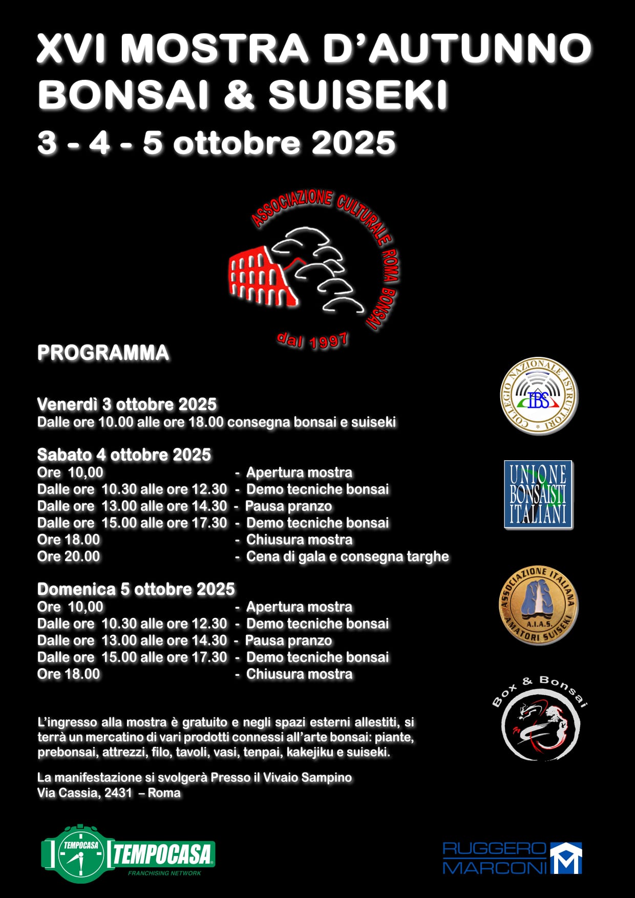 Programma Mostra Bonsai Roma 2025